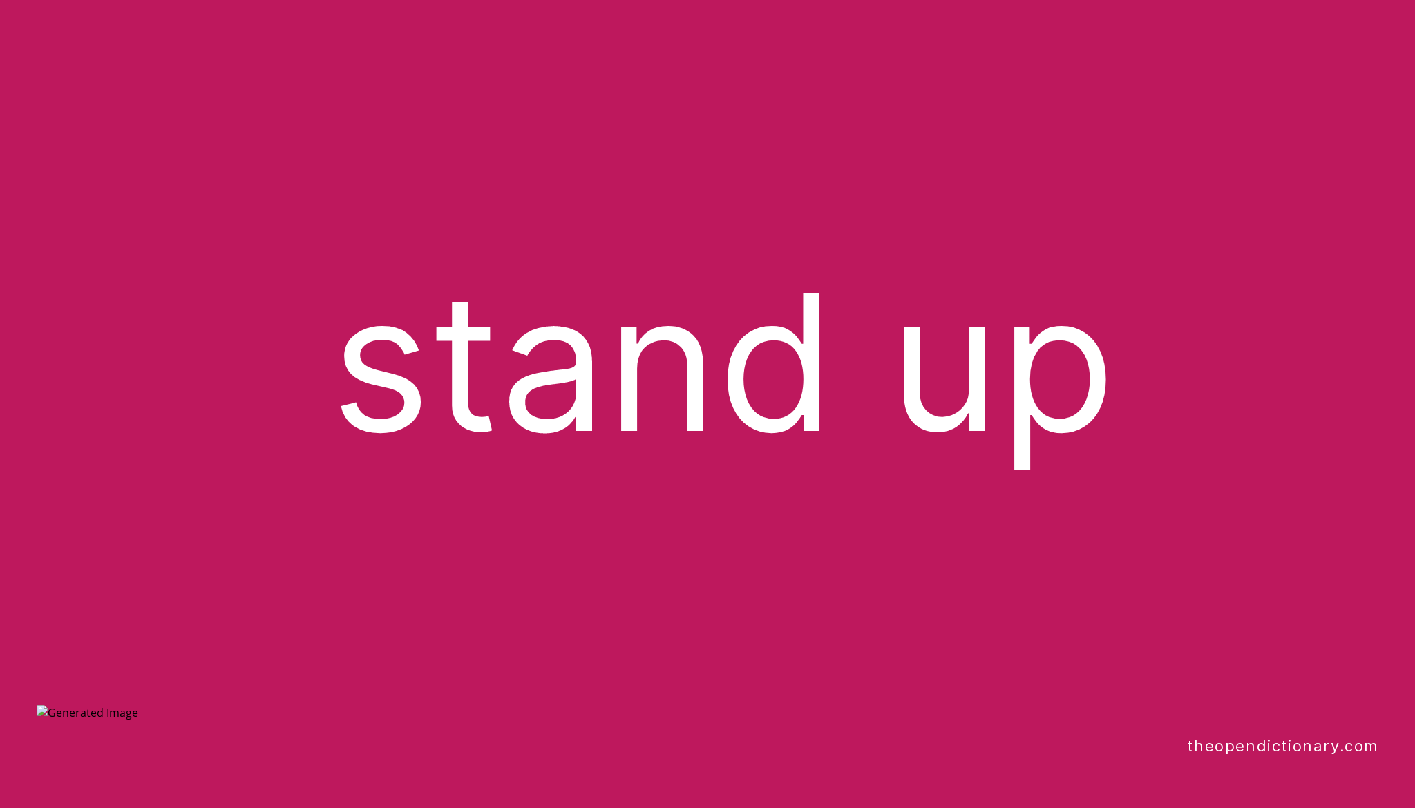 stand up meaning